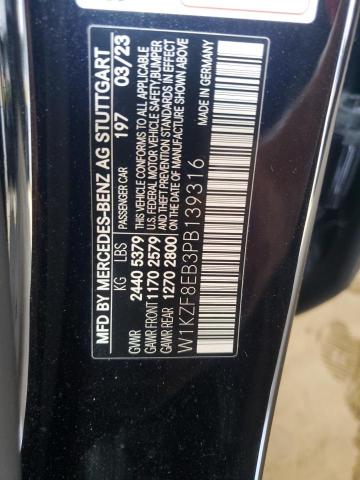 66000445 :رقم المزاد ، W1KZF8EB3PB139316 vin ، 2023 Mercedes-benz E مزاد بيع