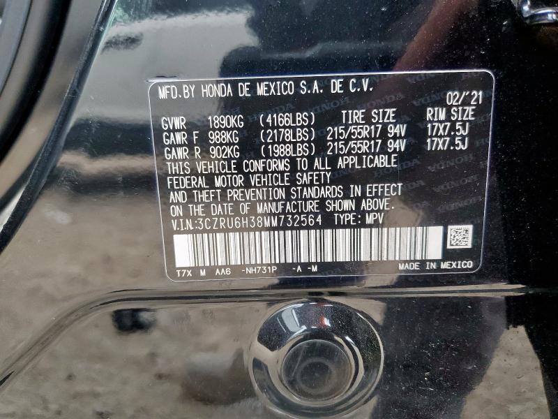 Aukcja sprzedaży 2021 Honda Hr-v Lx, vin: 3CZRU6H38MM732564, numer aukcji: 66123505