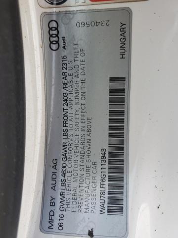 Aukcja sprzedaży 2016 Audi A3 Premium, vin: WAU78LFF6G1113943, numer aukcji: 66505955