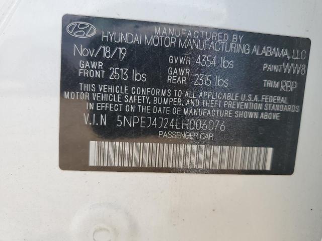 64635535 :رقم المزاد ، 5NPEJ4J24LH006076 vin ، 2020 Hyundai Sonata مزاد بيع