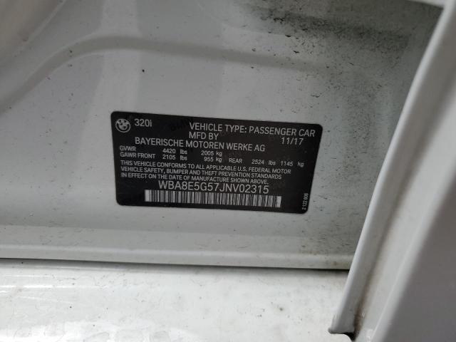Продаж на аукціоні авто 2018 Bmw 320 Xi, vin: WBA8E5G57JNV02315, номер лоту: 62740585