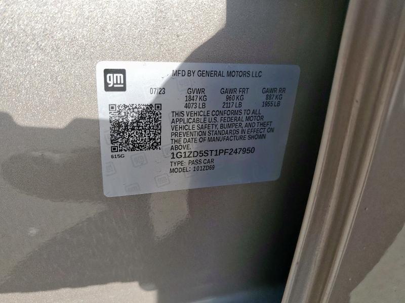Продаж на аукціоні авто 2023 Chevrolet Malibu, vin: 1G1ZD5ST1PF247950, номер лоту: 63804875