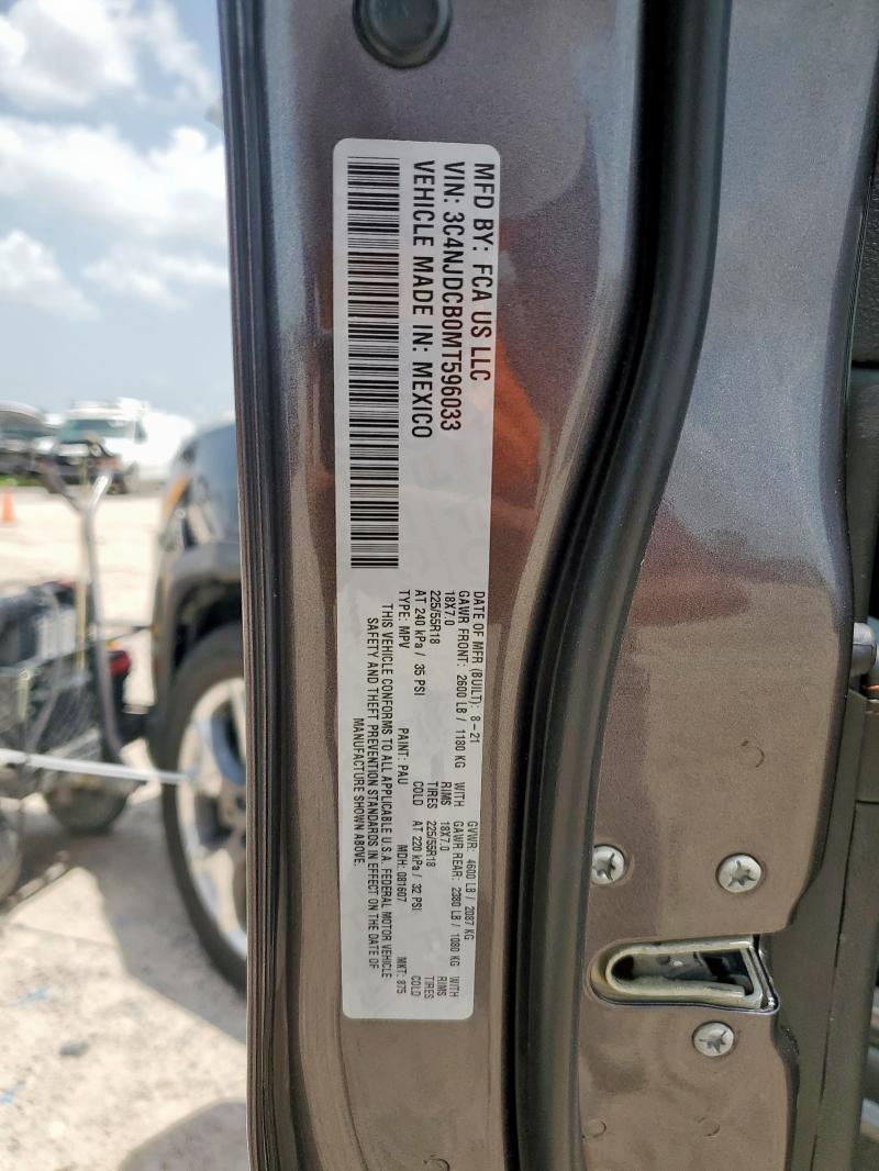 Продажа на аукционе авто 2021 Jeep Compass, vin: 3C4NJDCB0MT596033, номер лота: 90198745