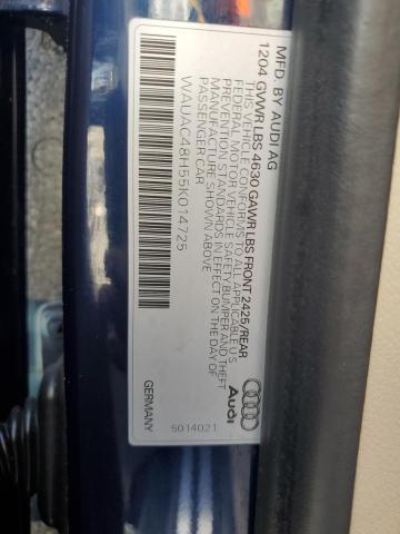 2005 Audi A4 მანქანა იყიდება აუქციონზე, vin: WAUAC48H55K014725, აუქციონის ნომერი: 63481005