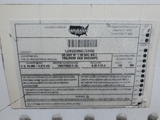 2012 Wabash Wanc Tl მანქანა იყიდება აუქციონზე, vin: 1JJV532D9CL724952, აუქციონის ნომერი: 65658255