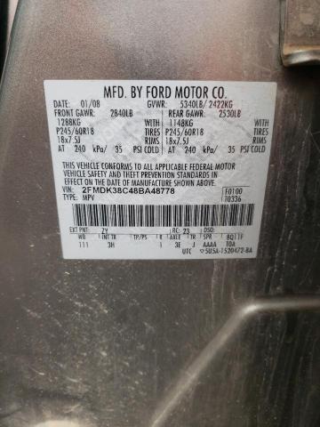 Aukcja sprzedaży 2008 Ford Edge Sel, vin: 2FMDK38C48BA48778, numer aukcji: 64238125