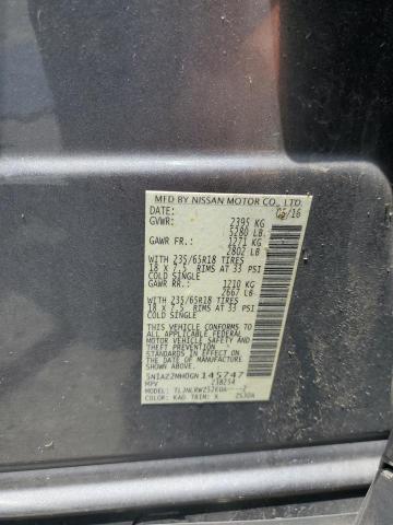 65259375 :رقم المزاد ، 5N1AZ2MH0GN145747 vin ، 2016 Nissan Murano مزاد بيع