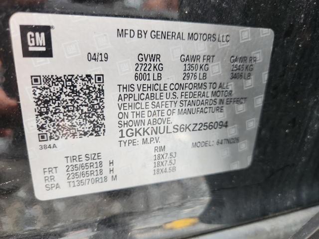 Продажа на аукционе авто 2019 Gmc Acadia, vin: 1GKKNULS6KZ256094, номер лота: 64578875