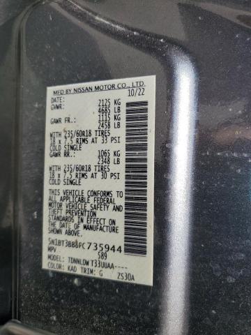Продажа на аукционе авто 2023 Nissan Rogue Sv, vin: 5N1BT3BB8PC735944, номер лота: 64624055