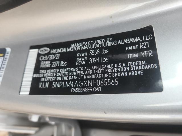 65994415 :رقم المزاد ، 5NPLM4AGXNH065565 vin ، 2022 Hyundai Elantra Se مزاد بيع