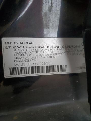 64722995 :رقم المزاد ، WAUBFAFL9CA109485 vin ، 2012 Audi A4 Premium مزاد بيع