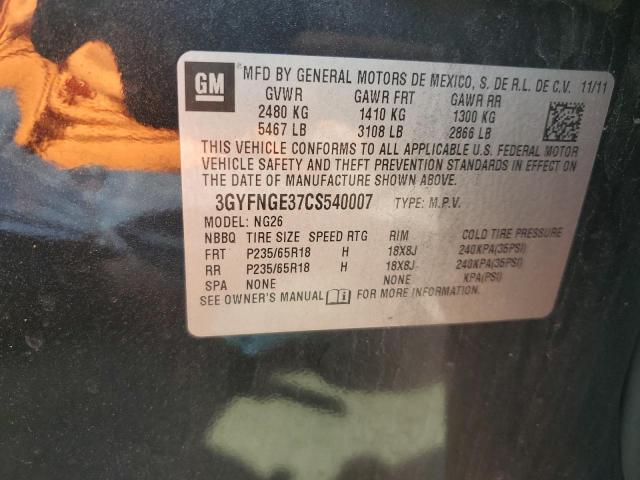 2012 Cadillac Srx მანქანა იყიდება აუქციონზე, vin: 3GYFNGE37CS540007, აუქციონის ნომერი: 65069555