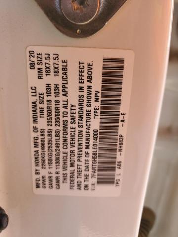 64846805 :رقم المزاد ، 7FART6H58LE014000 vin ، 2020 Honda Cr-v Ex مزاد بيع