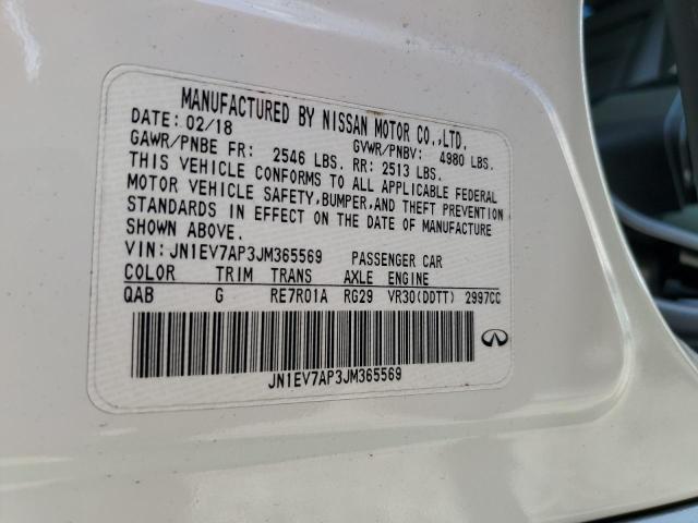 Aukcja sprzedaży 2018 Infiniti Q50 Luxe, vin: JN1EV7AP3JM365569, numer aukcji: 63647235