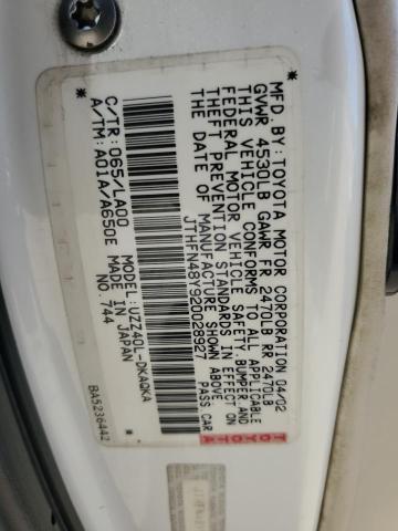 Продаж на аукціоні авто 2002 Lexus Sc, vin: JTHFN48Y920028927, номер лоту: 65293335
