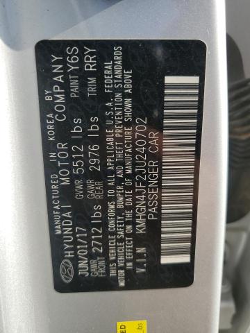 66285405 :رقم المزاد ، KMHGN4JF2JU240702 vin ، 2018 Genesis G80 Ultima مزاد بيع
