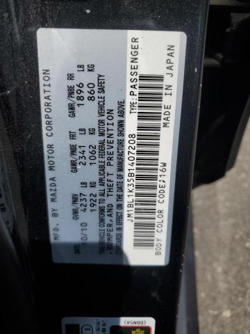 Aukcja sprzedaży 2011 Mazda Speed, vin: JM1BL1K35B1407208, numer aukcji: 63863335