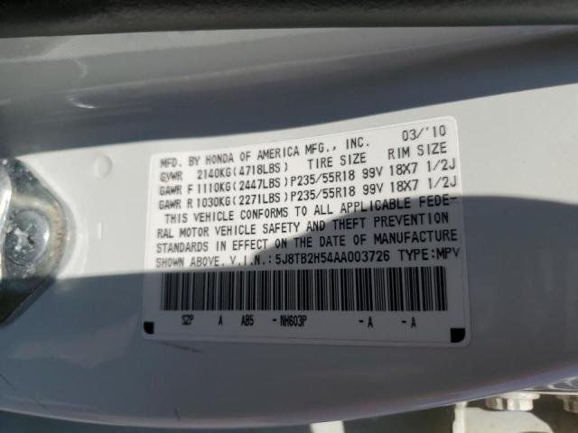 Aukcja sprzedaży 2010 Acura Rdx Techno, vin: 5J8TB2H54AA003726, numer aukcji: 66518475