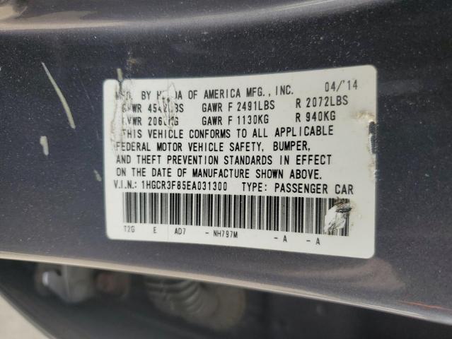 Продажа на аукционе авто 2014 Honda Accord Exl, vin: 1HGCR3F85EA031300, номер лота: 64826395