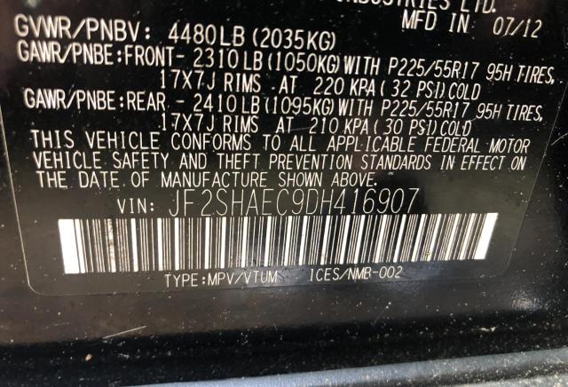 Aukcja sprzedaży 2013 Subaru Forester L, vin: JF2SHAEC9DH416907, numer aukcji: 66574765