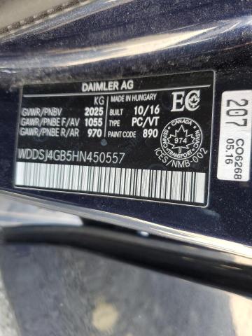 Продаж на аукціоні авто 2017 Mercedes-benz Cla 250 4m, vin: WDDSJ4GB5HN450557, номер лоту: 66904025