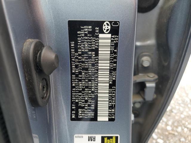 2020 Toyota Corolla Le მანქანა იყიდება აუქციონზე, vin: 5YFEPRAE9LP105145, აუქციონის ნომერი: 62749525