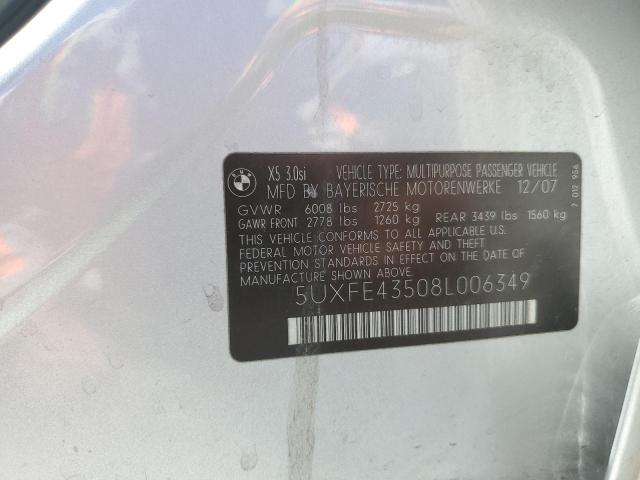 63939045 :رقم المزاد ، 5UXFE43508L006349 vin ، 2008 Bmw X5 مزاد بيع