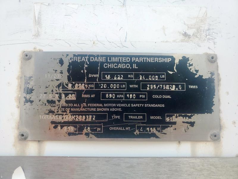 Продаж на аукціоні авто 2008 Great Dane Unknown, vin: 1GRAA561X8K200372, номер лоту: 56200765