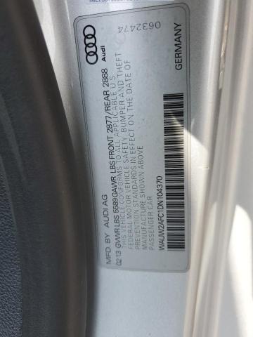 2013 Audi S7 მანქანა იყიდება აუქციონზე, vin: WAUW2AFC1DN104370, აუქციონის ნომერი: 63045295