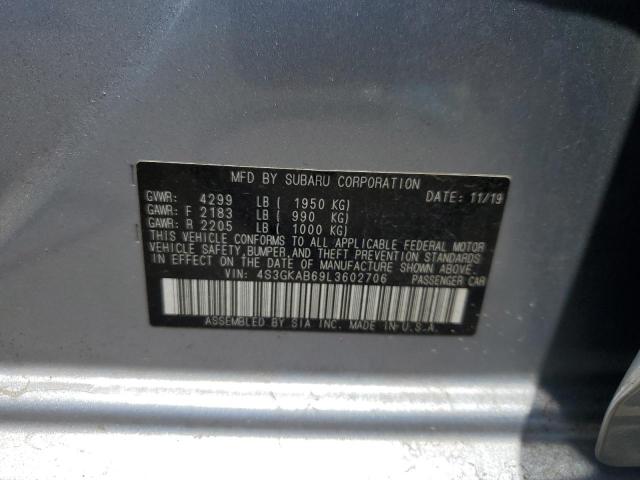 2020 Subaru Impreza მანქანა იყიდება აუქციონზე, vin: 4S3GKAB69L3602706, აუქციონის ნომერი: 64141355