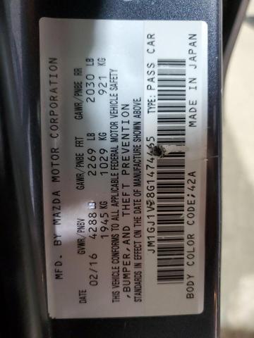 64465755 :رقم المزاد ، JM1GJ1V58G1474465 vin ، 2016 Mazda 6 Touring مزاد بيع