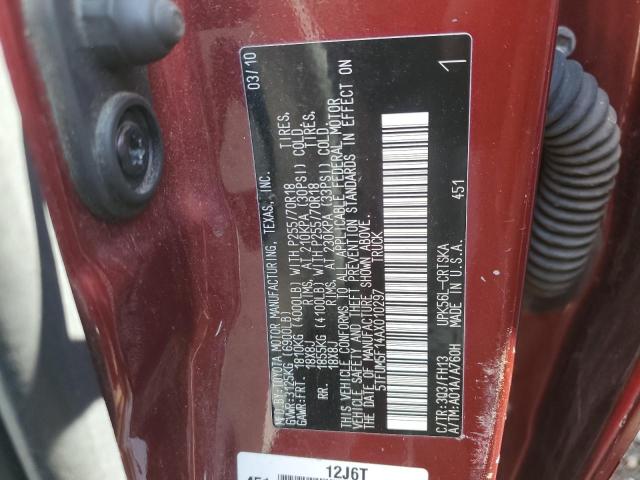 2010 Toyota Tundra მანქანა იყიდება აუქციონზე, vin: 5TFUM5F14AX010297, აუქციონის ნომერი: 65236215