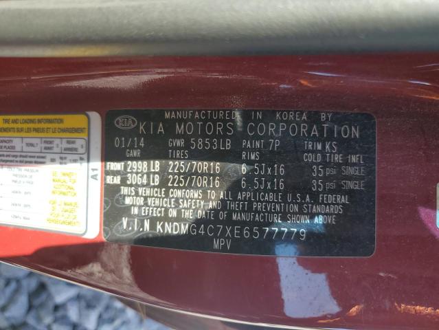 Продажа на аукционе авто 2014 Kia Sedona, vin: KNDMG4C7XE6577779, номер лота: 65724755