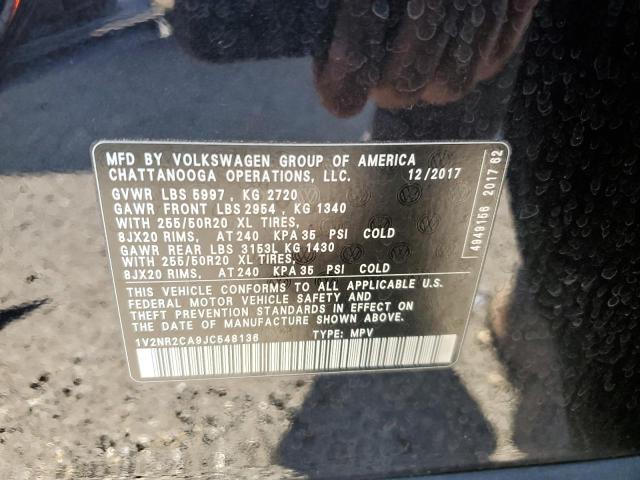 Aukcja sprzedaży 2018 Volkswagen Atlas, vin: 1V2NR2CA9JC548136, numer aukcji: 62903235