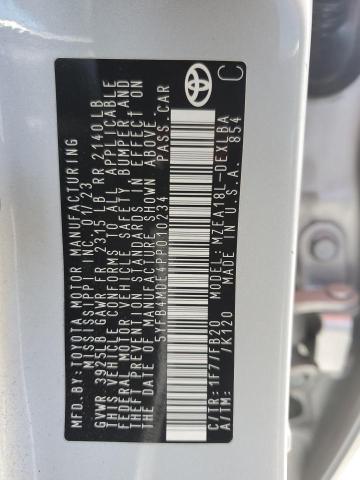 65474255 :رقم المزاد ، 5YFB4MDE4PP010234 vin ، 2023 Toyota Corolla Le مزاد بيع