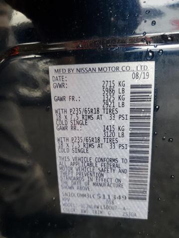 Aukcja sprzedaży 2020 Infiniti Qx60 Luxe, vin: 5N1DL0MM3LC511349, numer aukcji: 64431435