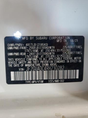 Продажа на аукционе авто 2024 Subaru Crosstrek, vin: JF2GUADC4RH230282, номер лота: 65390925