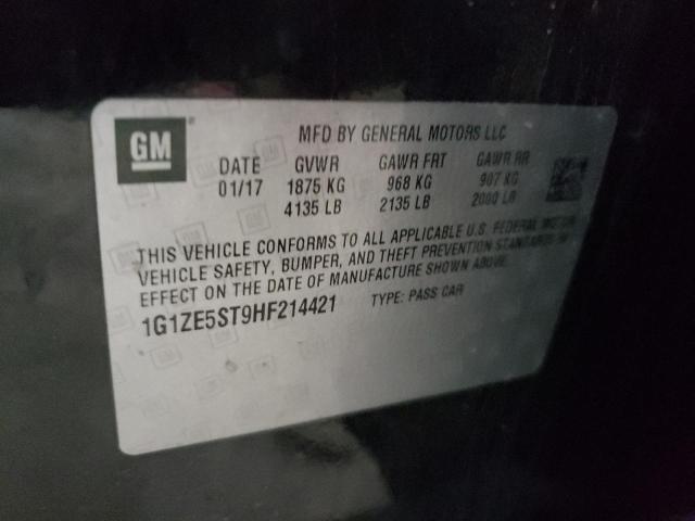 Продажа на аукционе авто 2017 Chevrolet Malibu Lt, vin: 1G1ZE5ST9HF214421, номер лота: 63332565