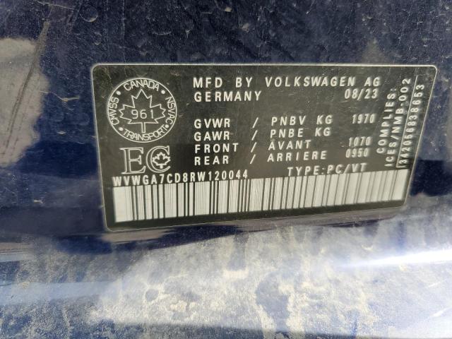 Продаж на аукціоні авто 2024 Volkswagen Gti, vin: WVWGA7CD8RW120044, номер лоту: 64041255