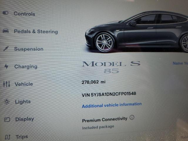 64055135 :رقم المزاد ، 5YJSA1DN2CFP01548 vin ، 2012 Tesla Model S مزاد بيع