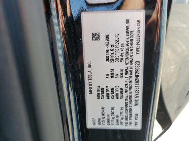 Продажа на аукционе авто 2022 Tesla Model 3, vin: 5YJ3E1EA2NF290823, номер лота: 64633375