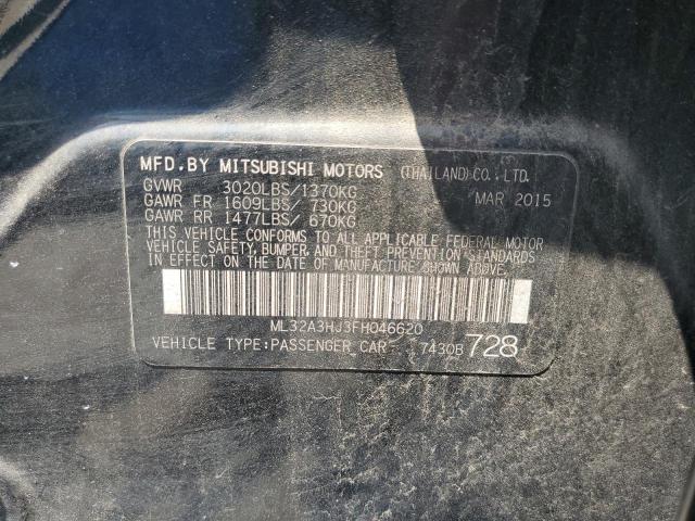 64108185 :رقم المزاد ، ML32A3HJ3FH046620 vin ، 2015 Mitsubishi Mirage مزاد بيع