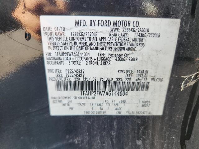 Продаж на аукціоні авто 2010 Ford Taurus, vin: 1FAHP2FW7AG144004, номер лоту: 63758755