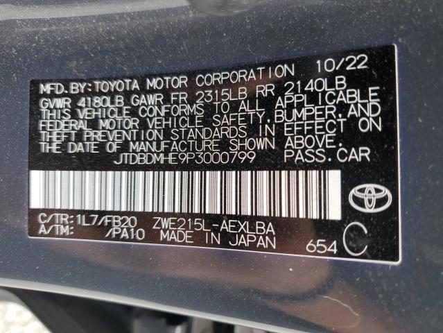 Продаж на аукціоні авто 2023 Toyota Corolla Le, vin: JTDBDMHE9P3000799, номер лоту: 64416265