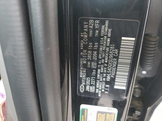 2025 Hyundai Elantra Sel მანქანა იყიდება აუქციონზე, vin: KMHLS4DGXSU968281, აუქციონის ნომერი: 65514105