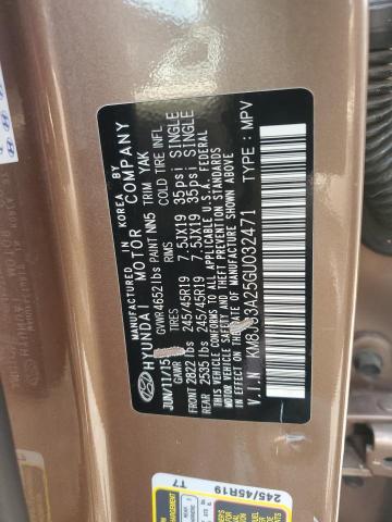 63747515 :رقم المزاد ، KM8J33A25GU032471 vin ، 2016 Hyundai Tucson Lim مزاد بيع