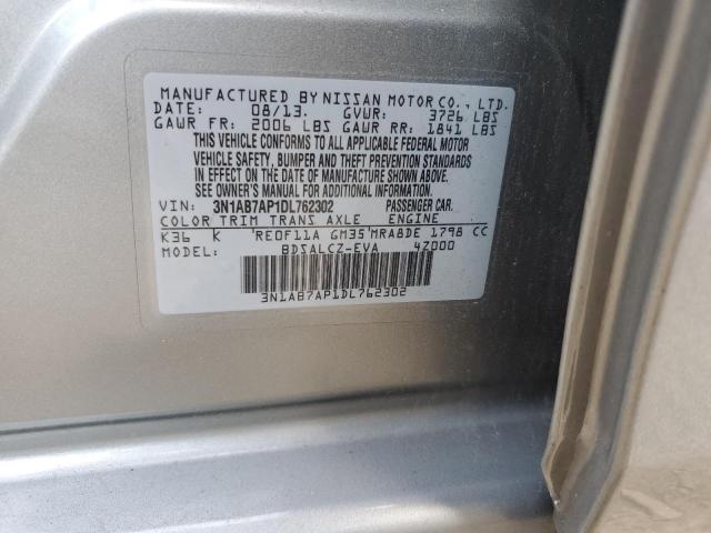 Aukcja sprzedaży 2013 Nissan Sentra S, vin: 3N1AB7AP1DL762302, numer aukcji: 64095905