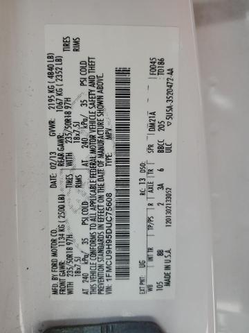 65967635 :رقم المزاد ، 1FMCU9H95DUC75608 vin ، 2013 Ford Escape مزاد بيع