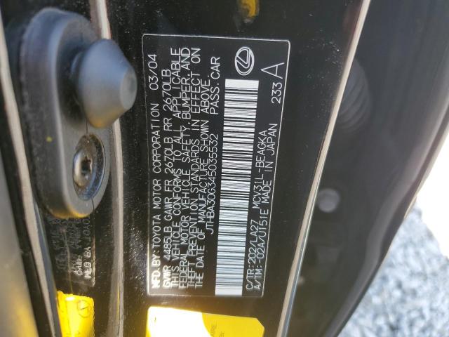 Продажа на аукционе авто 2004 Lexus Es, vin: JTHBA30G345035532, номер лота: 63634355