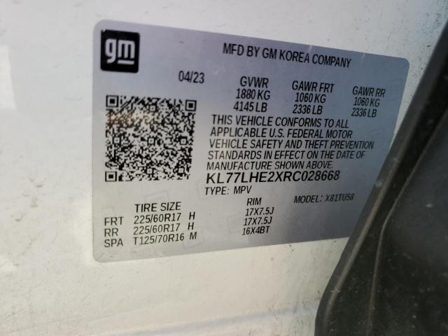Auction sale of the 2024 Chevrolet Trax, vin: KL77LHE2XRC028668, lot number: 62879625